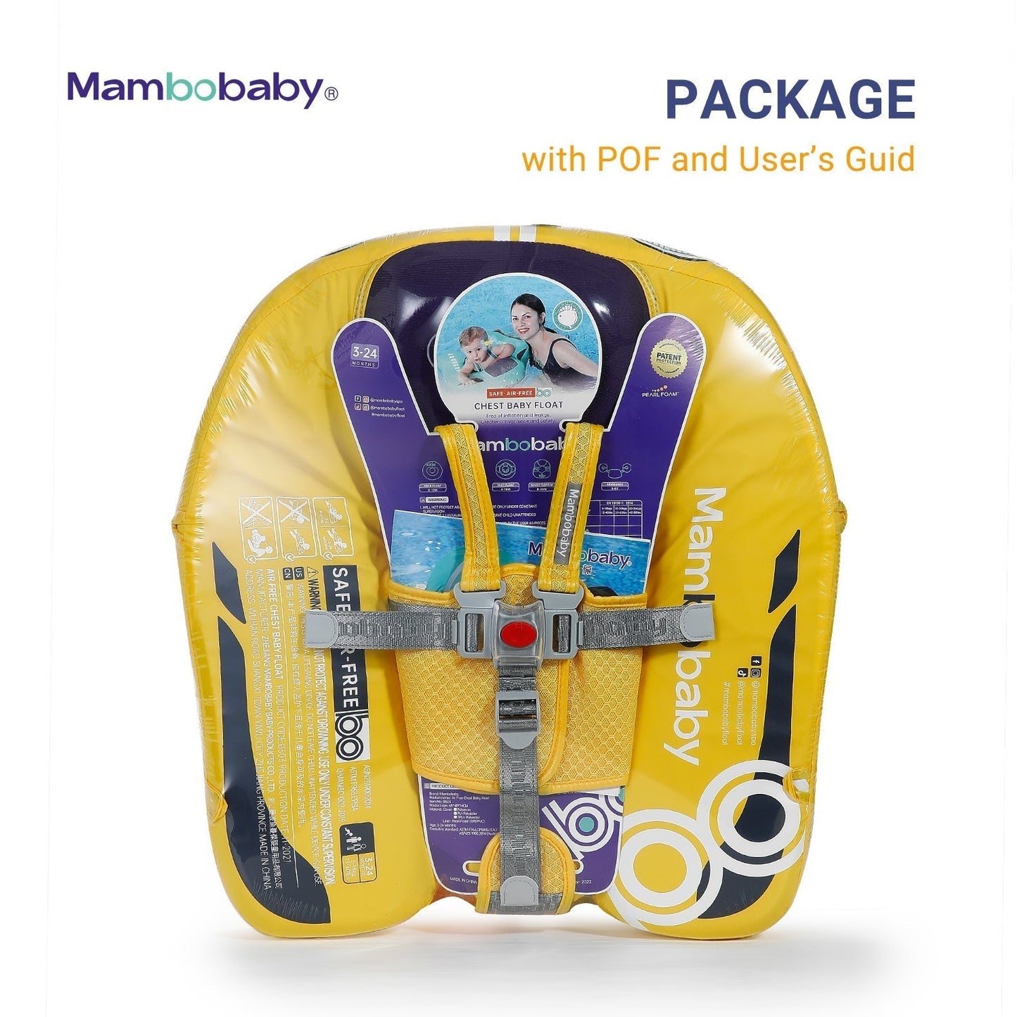 Authentic Mambobaby Car Series complete package including canopy, anti-flip tail, and original brand box.