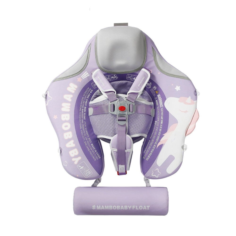 Original Mambobaby Unicorn Series retail packaging with official user manual and safety certification documentation.