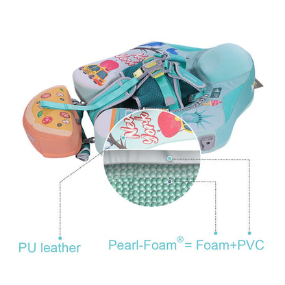 Mambobaby™ New York | Air-Free Baby Swim Float with UPF 50+ Canopy (3–24 Months)