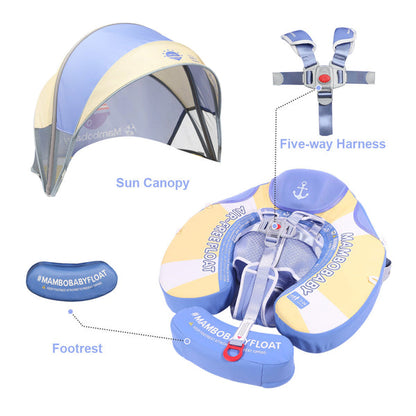 Mambobaby™ Voyage Air-Free Baby Float with UPF 50+ Canopy (3-24m)