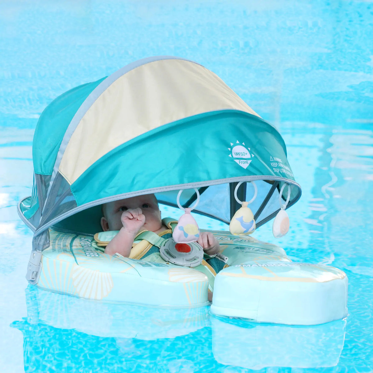 Floating Pram Ergonomic design keeps baby comfortable and happy while floating safely ...