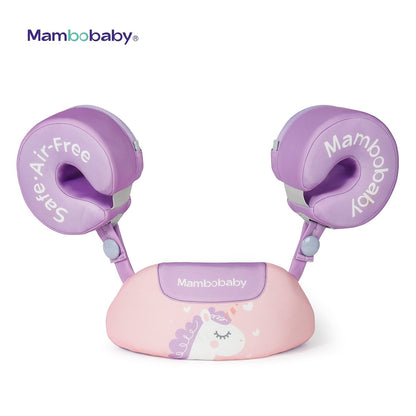Mambobaby Armband Float in Pink Unicorn design. Cute non-inflatable swim trainer for girls.