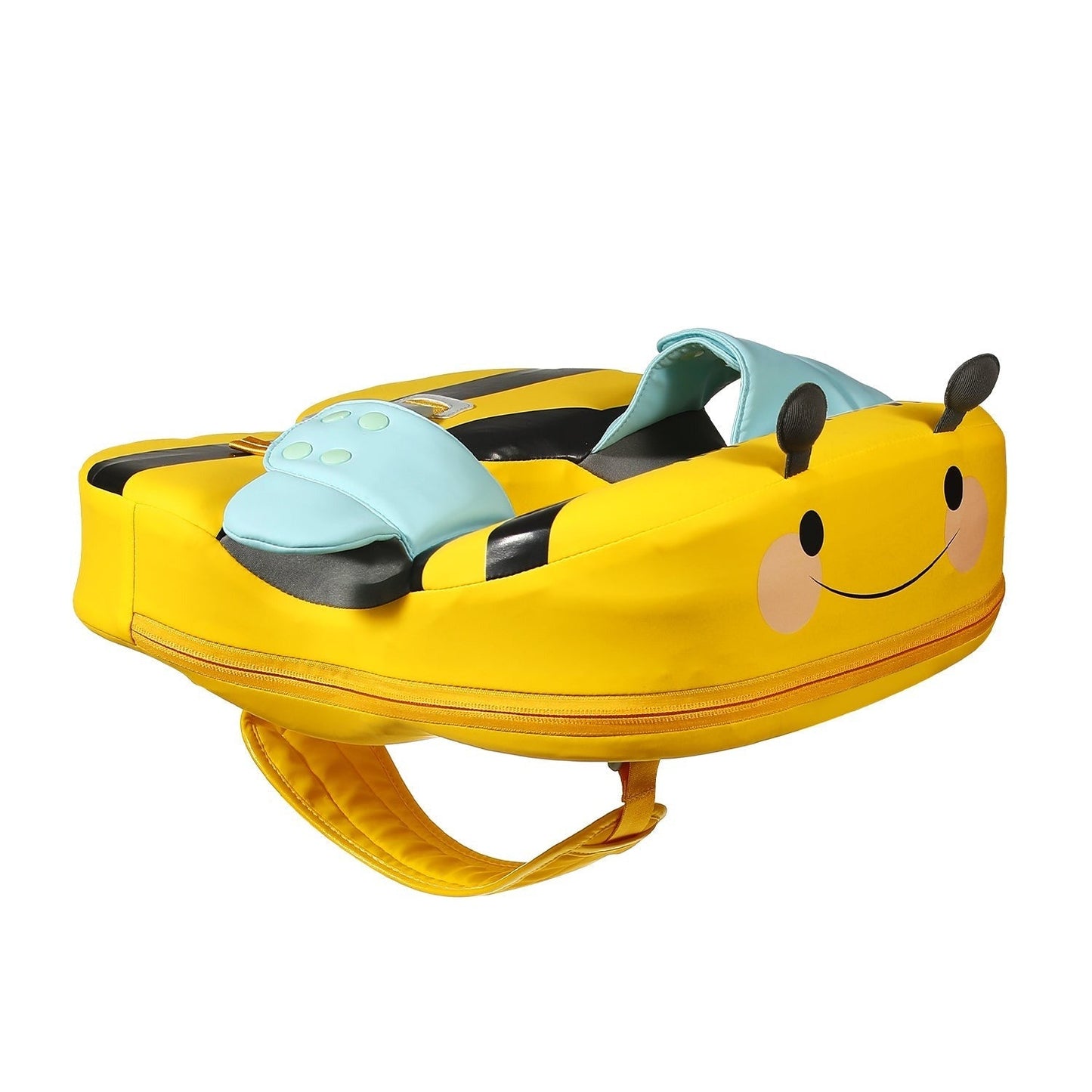 Official Mambobaby Bee Shoulder Float for toddlers 8-36 months with UV canopy and non-inflatable core.