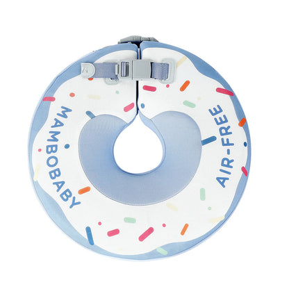 The Blue Edition Mambobaby Donut neck ring featuring air-free PearlFoam technology for infants 0-12 months.