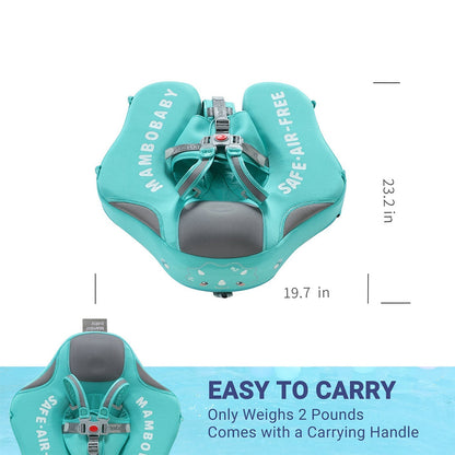 Technical dimension chart for the Mambobaby Flamingo showing weight capacity up to $18 \text{ kg}$ and size specifications.