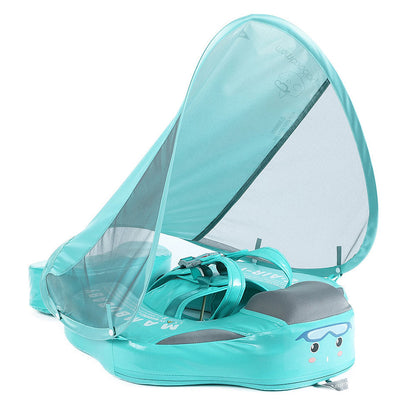 Official Mambobaby Global Green Flamingo edition puncture-proof baby swim trainer with solid core safety technology.