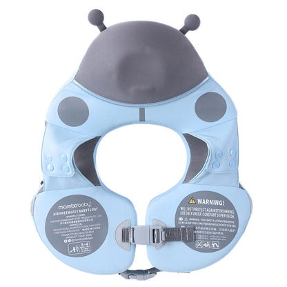Premium product shot of the Mambobaby Ladybug shoulder float with puncture-proof PearlFoam and UV sunshade.