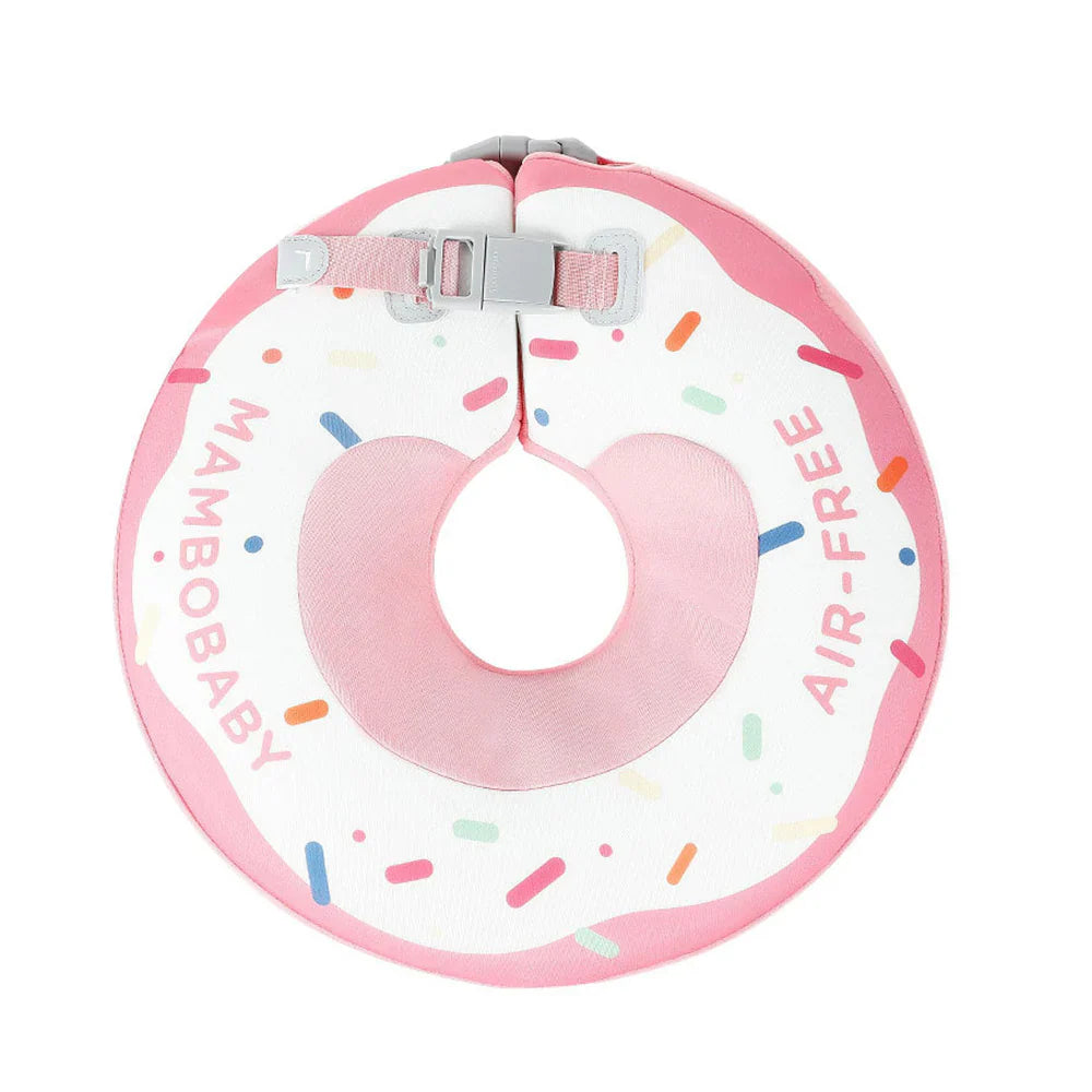 The Pink Edition Mambobaby air-free neck float featuring waterproof TPU fabric and puncture-proof PearlFoam technology.