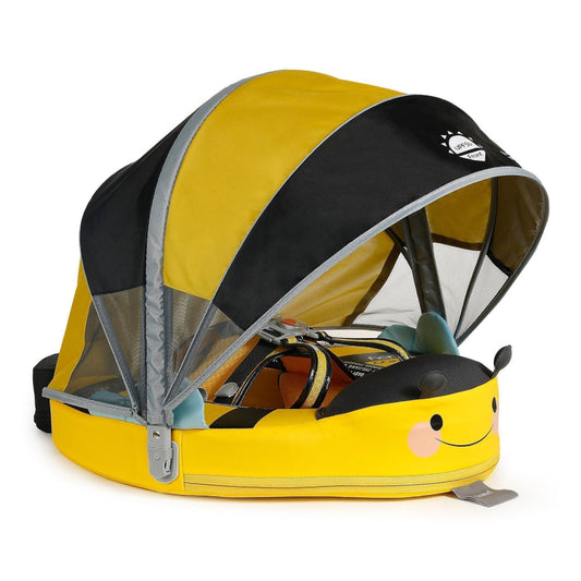 Official Mambobaby Playful Bee Edition air-free baby float with high-visibility design and puncture-proof PearlFoam.