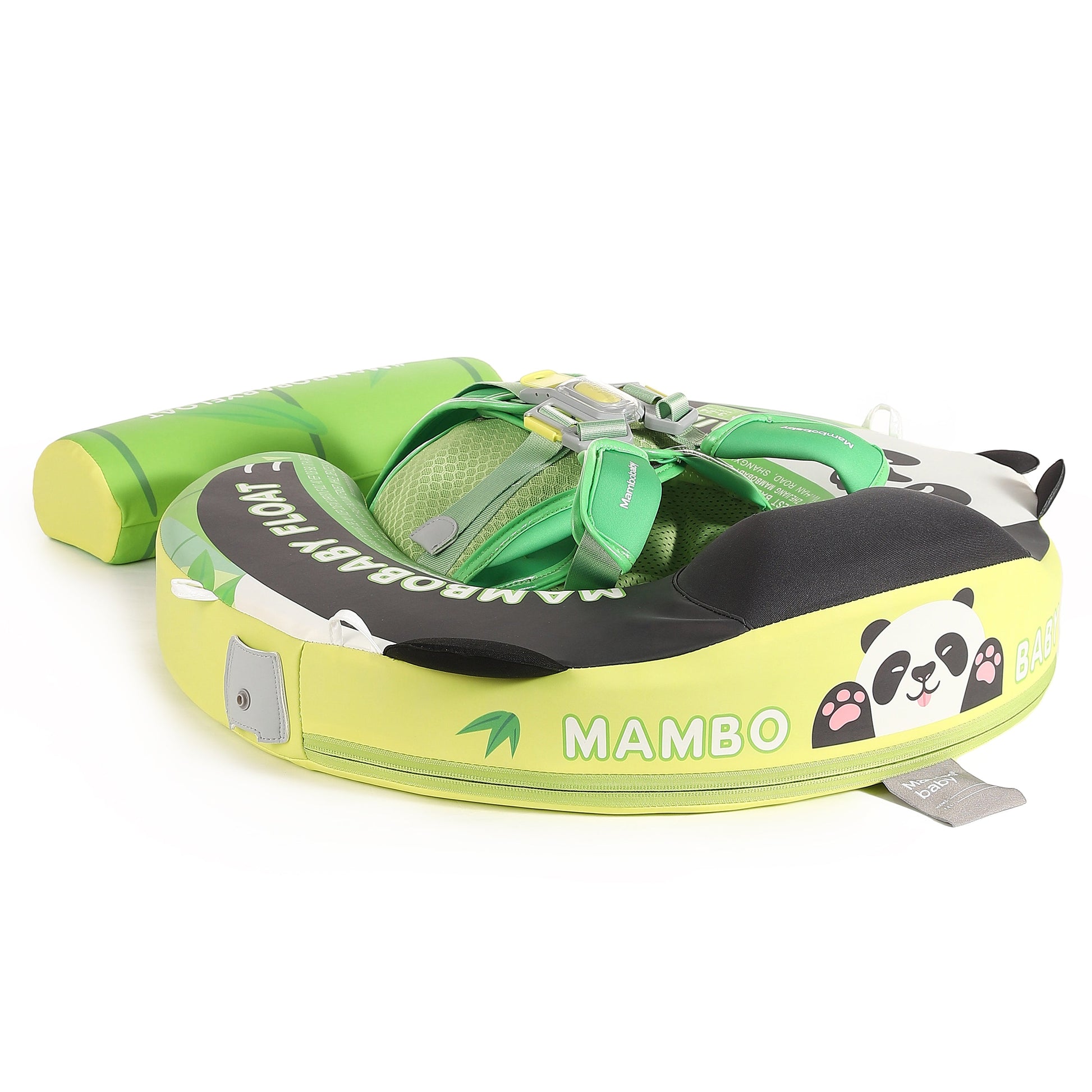 Official Mambobaby Panda Luxury Edition air-free baby float featuring high-contrast design for newborn visual development.
