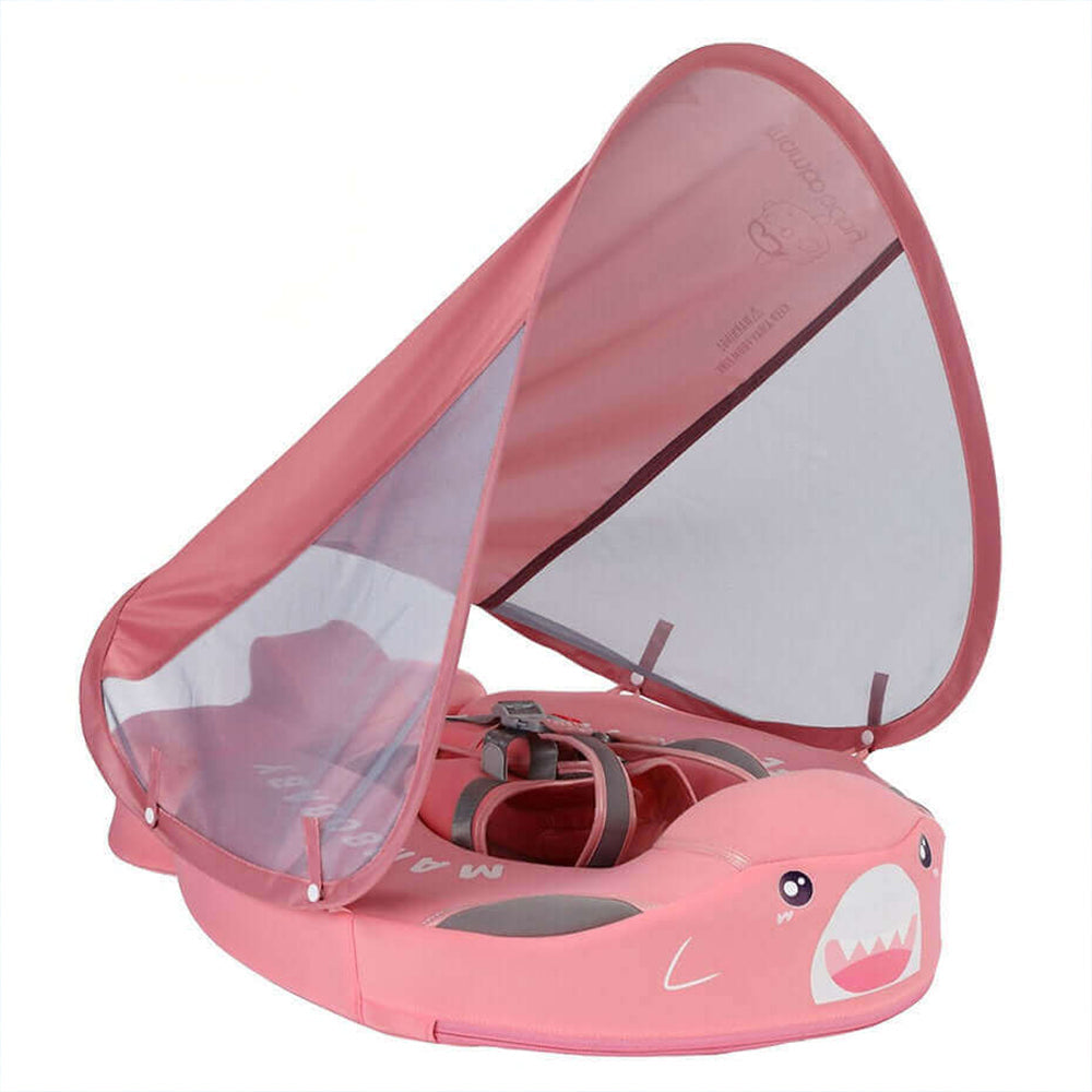 The Pink Edition Mambobaby Shark float featuring premium waterproof TPU leather and a puncture-proof solid core.