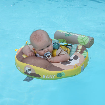 Demonstration of breaststroke training and backstroke relaxation modes using the Mambobaby Sloth swim trainer.