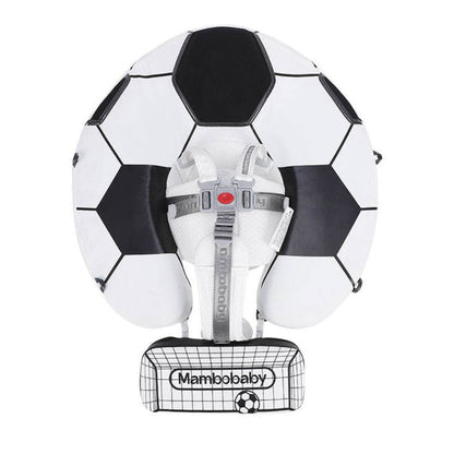 Original Mambobaby Soccer Series retail packaging with official user manual and safety certification documentation.