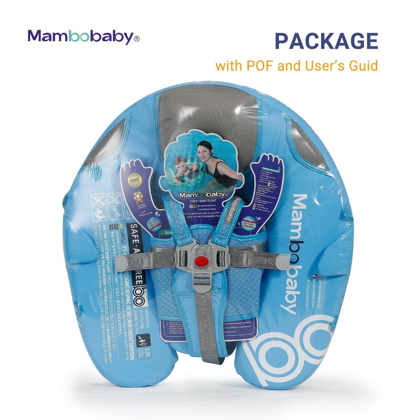 The authentic Mambobaby Narwhal Edition packaging, ensuring a genuine, safety-certified product for global delivery.