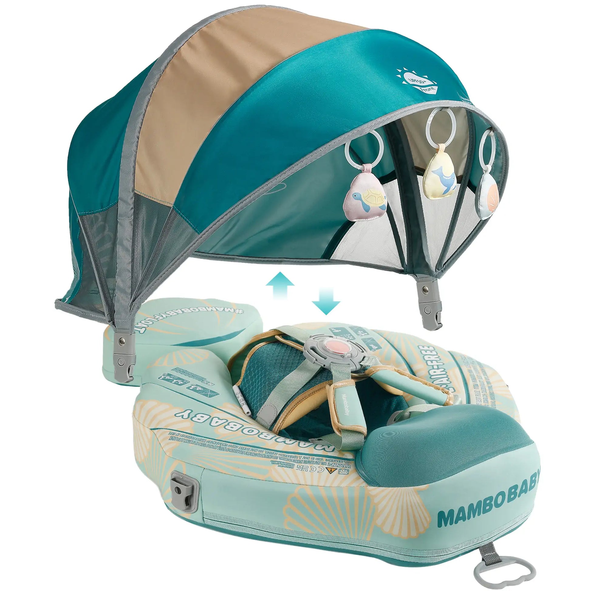 Mambobaby Float with canopy removed for indoor pool use or cloudy days.
