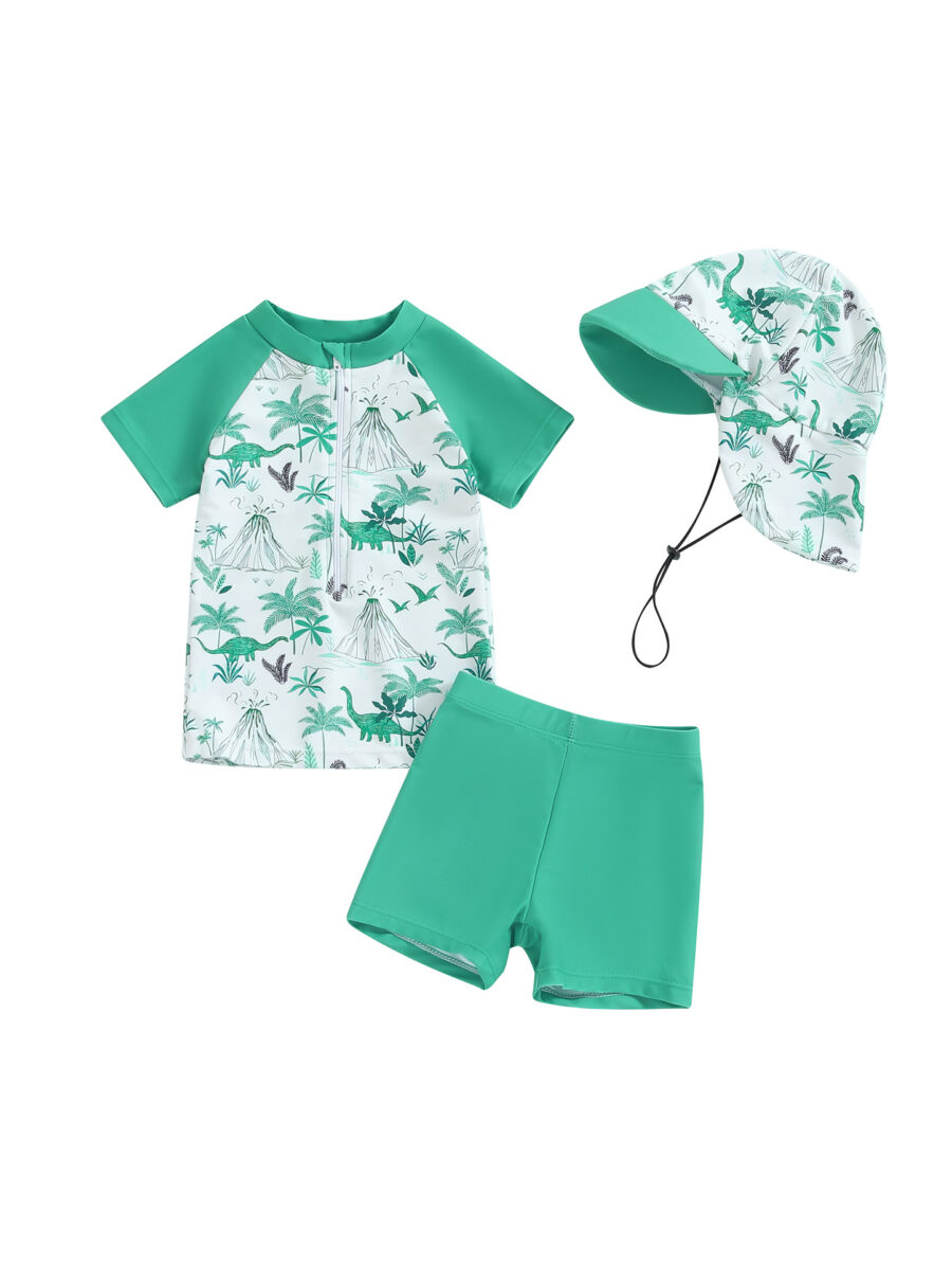 Baby & Toddler Swim Outfit – 3-Piece Set with Detachable Hat (3 Months to 4 Years) - Image 8